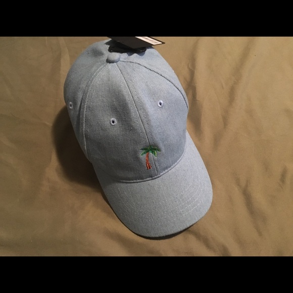 Forever 21 Light Blue Cap W/ Palm Tree Logo - Picture 1 of 5